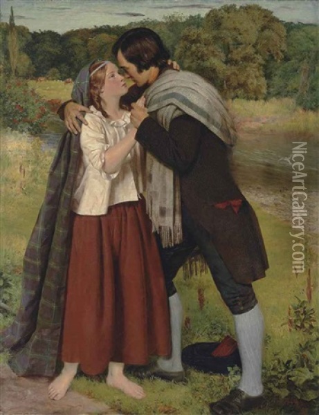 The Parting Of Robert Burns And Highland Mary Oil Painting - James Archer