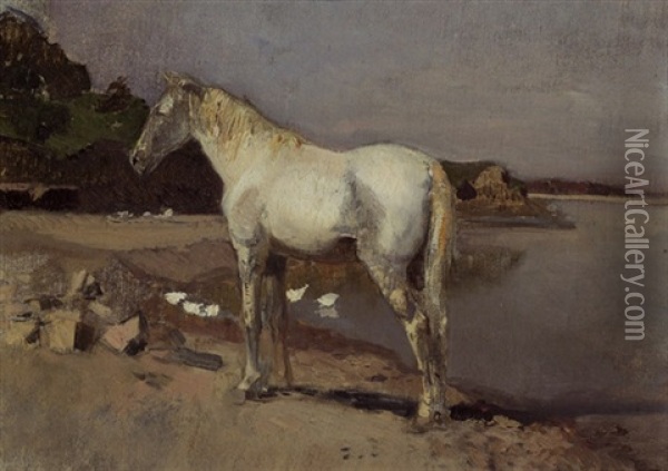 Pferd Oil Painting - Emil Jacob Schindler