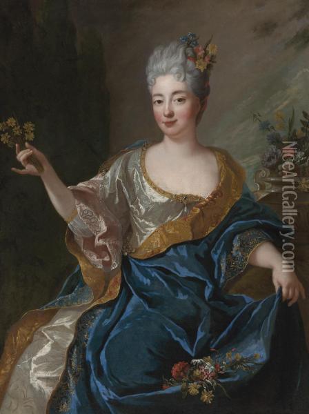 Portrait Of A Lady Oil Painting - Francois de Troy