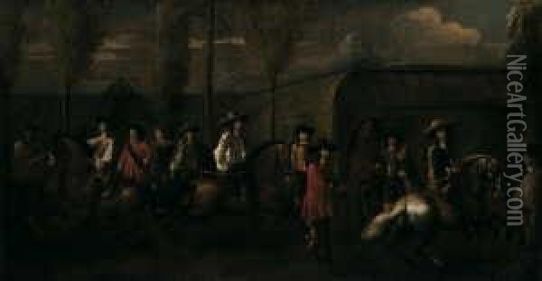 Signiert Unten Links: N. Van Eyck. Oil Painting - Nicolaas I Van Eyck