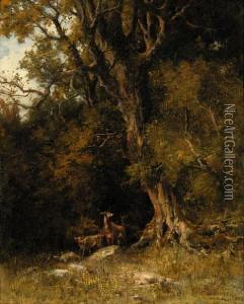 Deer Haunts Oil Painting - Andrew Fisher Bunner