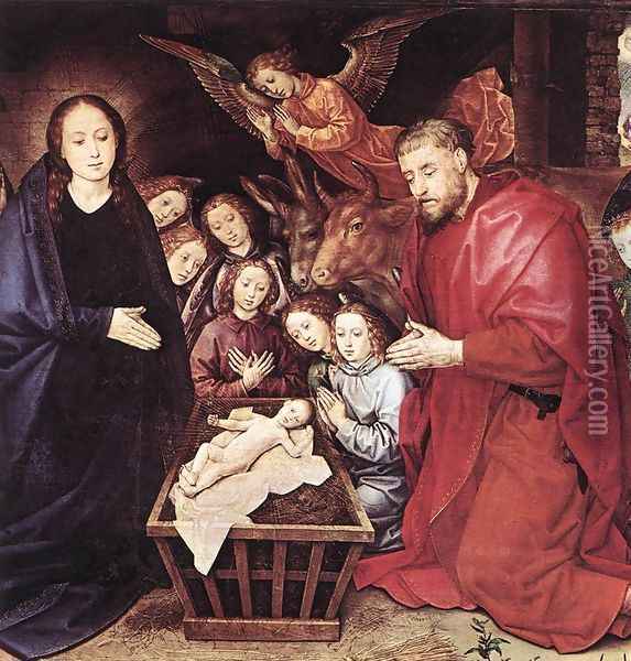 Adoration Of The Shepherds (detail 1) Oil Painting - Hugo Van Der Goes