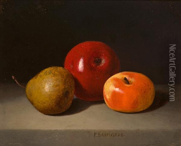Still Life With Fruit Oil Painting - Peter Baumgras