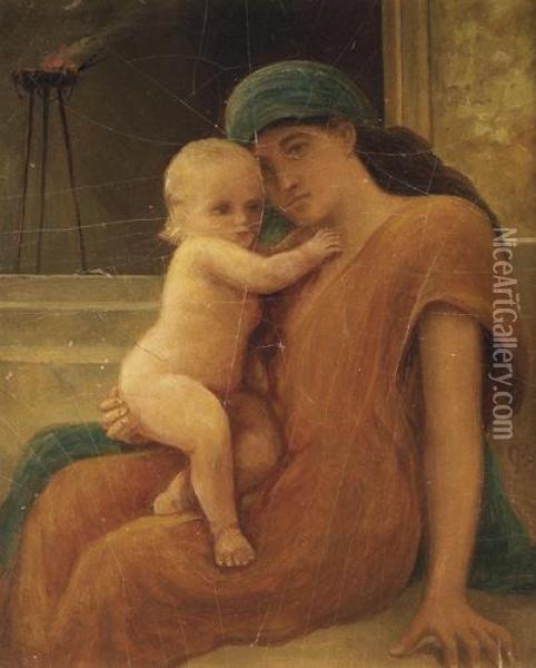 The Infant Samuel Oil Painting - Frederick Goodall