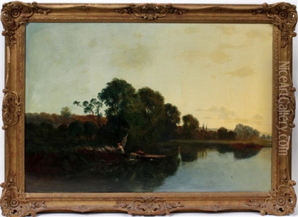 Summer Landscape Oil Painting - Edwin Henry Boddington