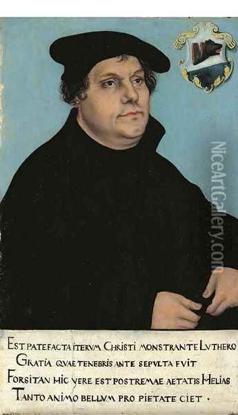 Portrait of Martin Luther 3 Oil Painting - Lucas The Elder Cranach
