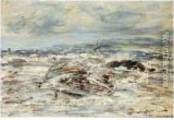 In Rough Seas Oil Painting - William McTaggart