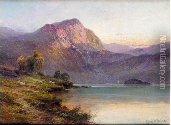 Bealach-nam-bo, Loch Katrine Oil Painting - Alfred de Breanski