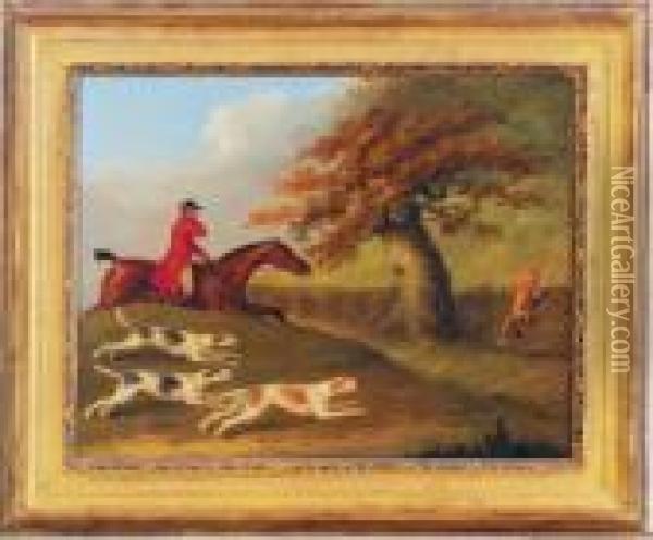 Fox Hunting; And A Companion Painting Oil Painting - John Nost Sartorius