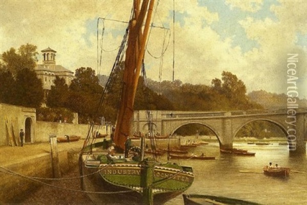 Richmond On Thames Oil Painting - John Mulcaster Carrick