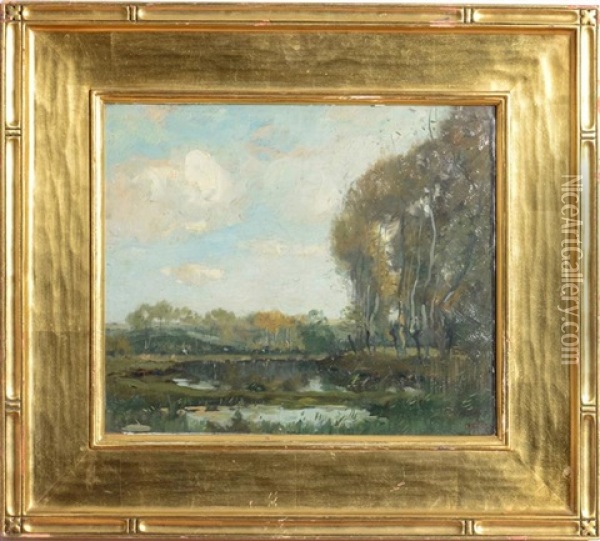 Landscape Study Oil Painting - Henry Ward Ranger