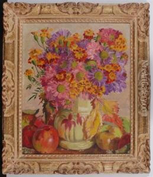 Bouquet Of Flowers Oil Painting - Henri Claudius Forestier