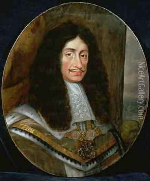 Portrait of King Charles II 1630-85 Oil Painting - (circle of) Nason, Pieter