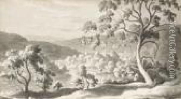 Tasmanian Landscape Oil Painting - John Glover