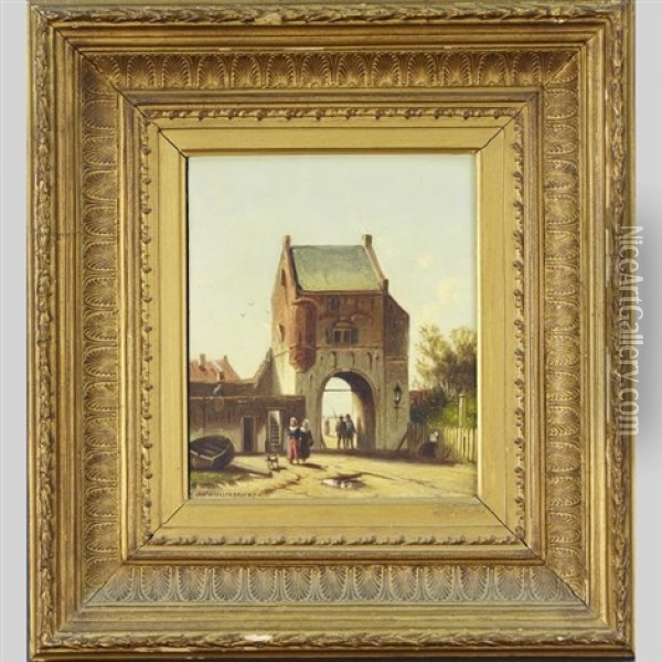 Oude Stadspoort (old City Gate) Oil Painting - Jan Weissenbruch