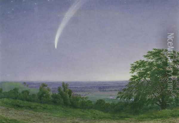 Donatis Comet, Oxford, 7.30pm, 5th October 1858 Oil Painting - William Turner