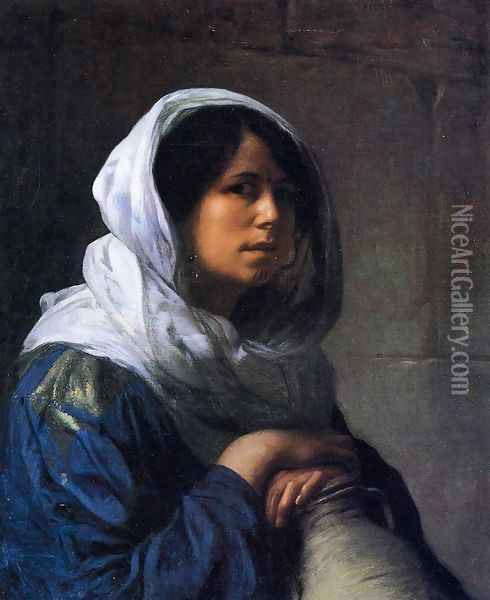 Egyptian Water Carrier Oil Painting - Jean-Leon Gerome
