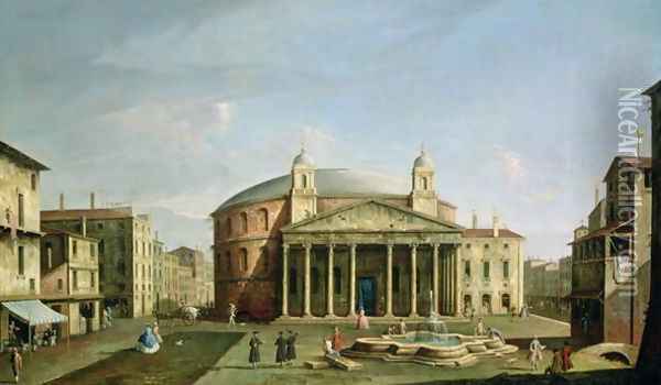 The Pantheon in Rome Oil Painting - Bernardo Bellotto