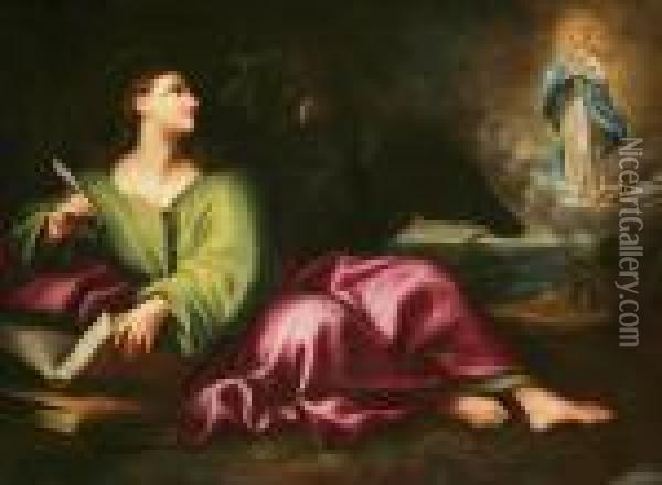 San Giovanni Evangelista Oil Painting - Domenico Piola