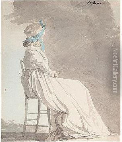 Portrait Of Lady Hone; Portrait Of Miss Murray, Two Oil Painting - Elizabeth Montagu