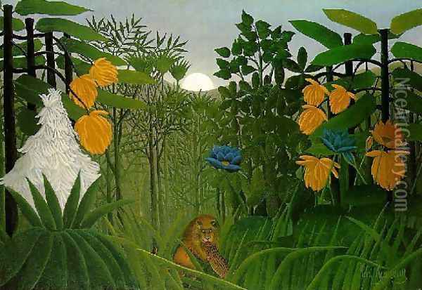 The Repast Of The Lion Oil Painting - Henri Julien Rousseau