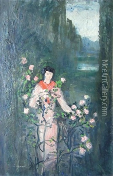 Paysage Avec Une Femme Oil Painting - Pierre Laprade