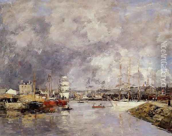 The Port of Deauville 1888-1895 Oil Painting - Eugene Boudin