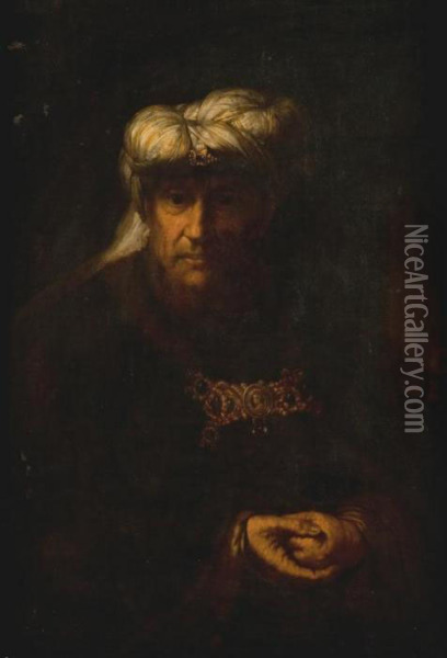 Il Re Lebbroso Uzzia Oil Painting - Rembrandt Van Rijn