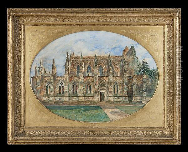 Roslin Chapel Oil Painting - William Paton Burton