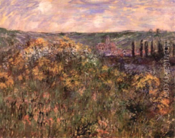 Pres De Vetheuil Oil Painting - Claude Monet