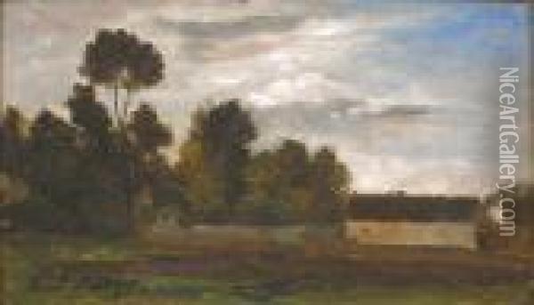Chaumiere A Auvers-sur-oise Oil Painting - Karl Pierre Daubigny