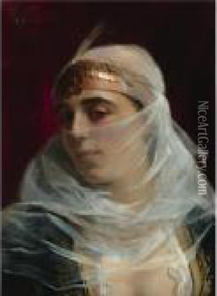 Turkish Woman Oil Painting - Theodore Jacques Ralli