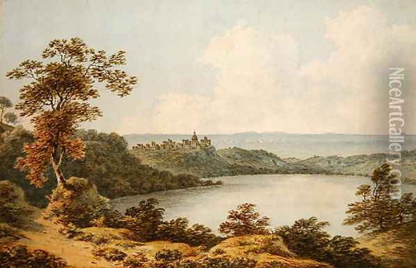 Lake Albano Oil Painting - John Warwick Smith