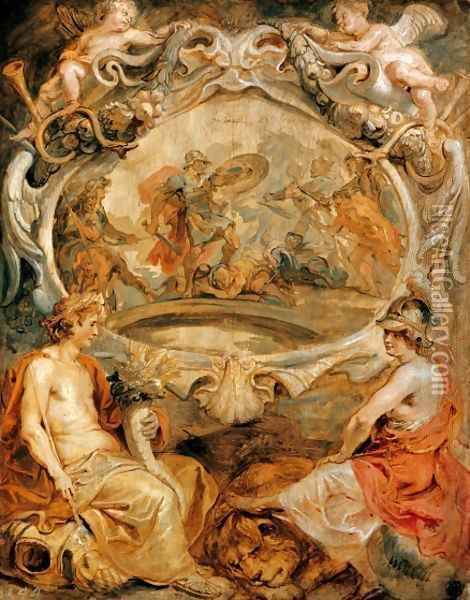 The Victory of Henry IV at Coutras 1628 Oil Painting - Peter Paul Rubens