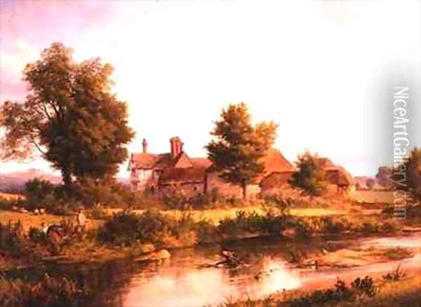 View of Unstead House near Bramley Oil Painting - Edmund Gill