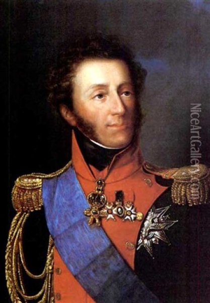 Portrait De Duc D'angouleme Oil Painting - Francois Joseph Kinsoen