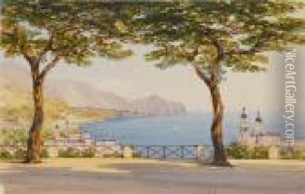 A Bay In Northern Italy Oil Painting - William Callow