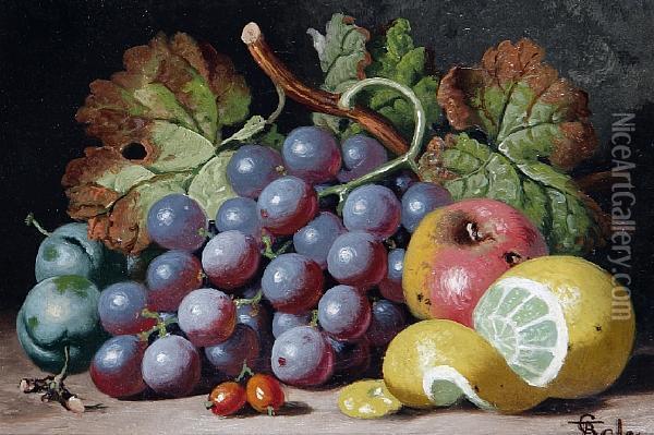 Still Lifes Of Fruit Oil Painting - Charles Thomas Bale
