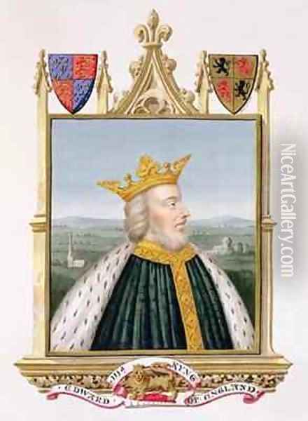 Portrait of Edward III King of England from 1327 from Memoirs of the Court of Queen Elizabeth Oil Painting - Sarah Countess of Essex