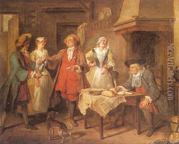 The Marriage Contract 1738 Oil Painting - Nicolas Lancret