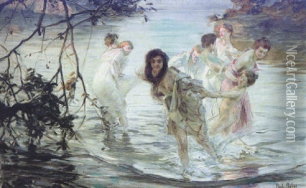 Baigneuses Oil Painting - Paul Emile Chabas