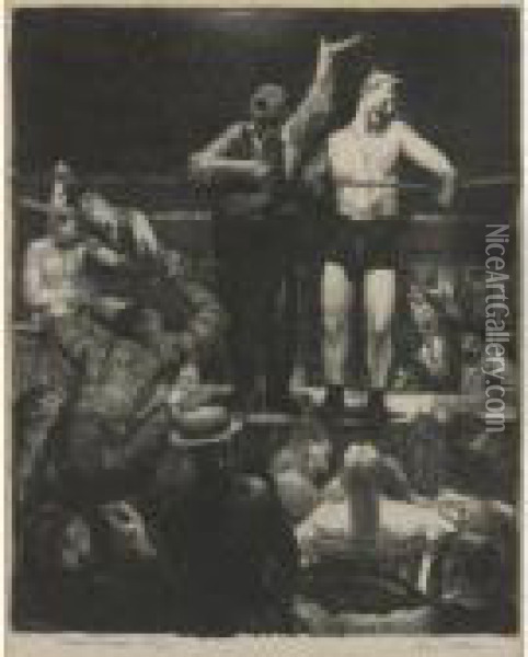 The White Hope; And Introductions (m. 96 And 97) Oil Painting - George Wesley Bellows