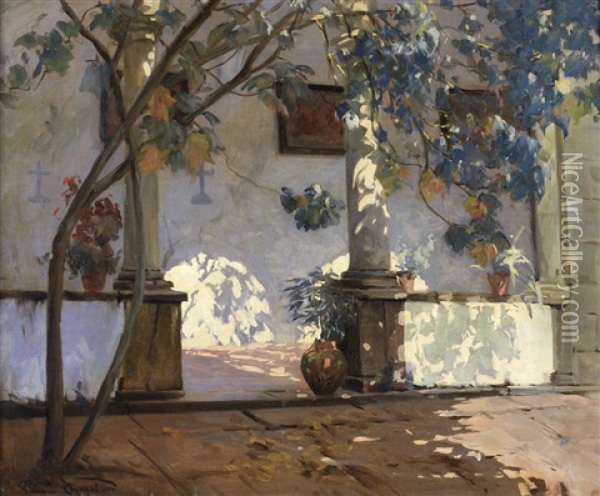 Roseira De Sao Francisco - Convento Do Calvario - Evora Oil Painting - Fausto Goncalves