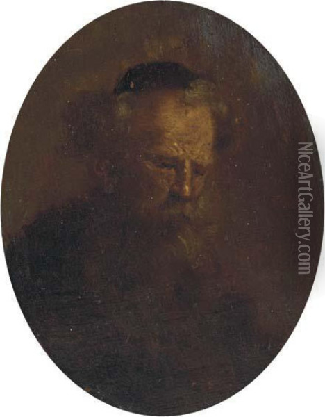 An Old Man, Bust-length Oil Painting - Rembrandt Van Rijn