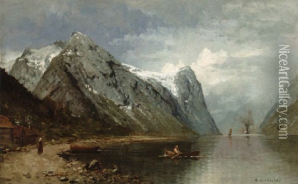 Vestlandsfjord Oil Painting - Anders Monsen Askevold