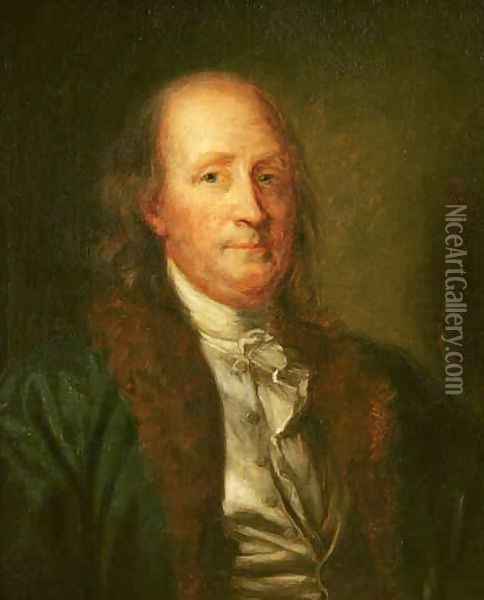 Portrait of Benjamin Franklin 1706-90 Oil Painting - George Peter Alexander Healy