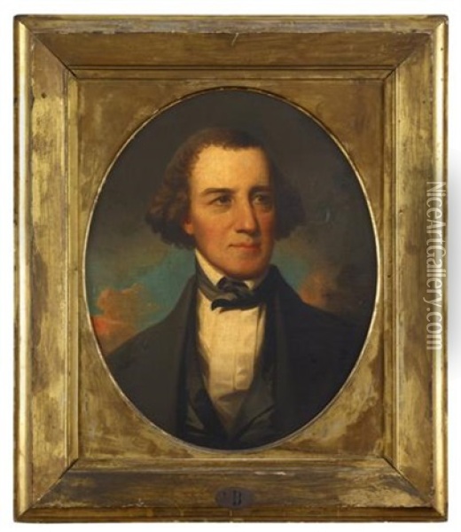 Portrait Of Dr. Robert Maskell Patterson Iv (1787-1854) Oil Painting - Samuel F. Dubois