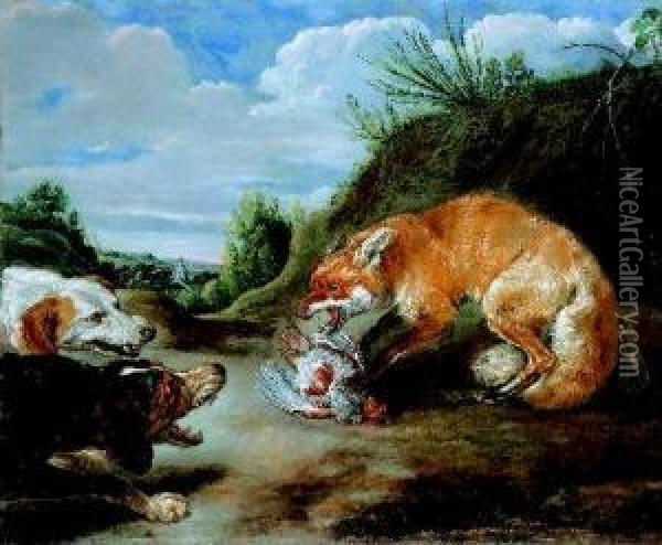 Streit Um Die Beute. Oil Painting - Paul de Vos