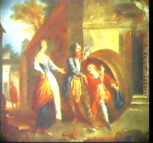 Le Cuvier Oil Painting - Francois Lemoyne