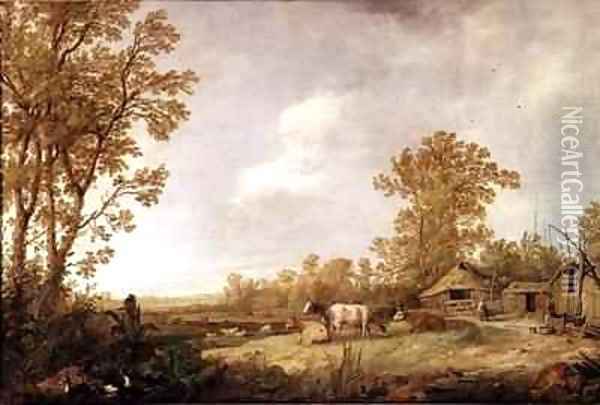 Farmyard Scene Oil Painting - Aelbert Cuyp